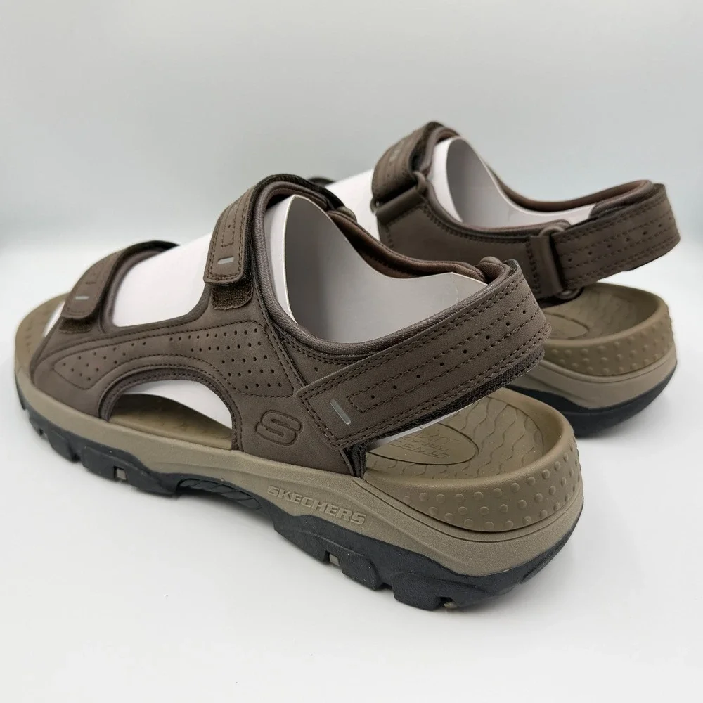 Skechers Tresmen Garo Sandals Mens Size 13 Chocolate 204105 Brown **NEW**